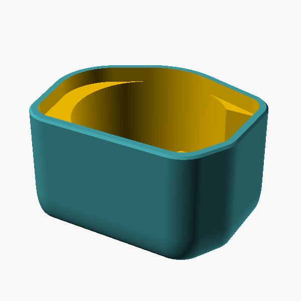 OpenSCAD render of Housing base